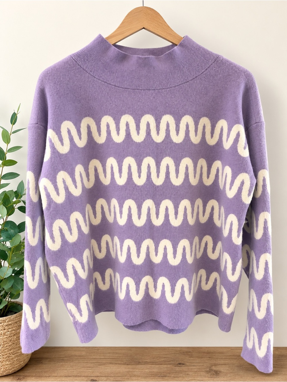 Maeve Anthropologie Lilac Carys Mock Neck Sweater